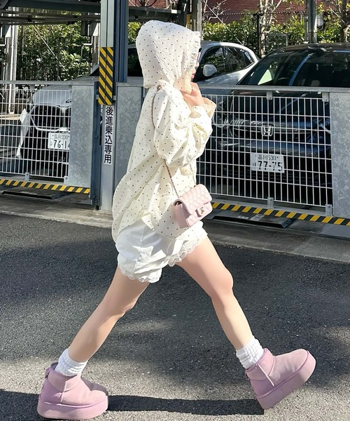 Alley Tokyo（アリートーキョー）の「フリフリフードシャツ（シャツ/ブラウス・レディース・ホワイト系/サックスブルー/オフホワイト・FREE）」の22枚目の写真