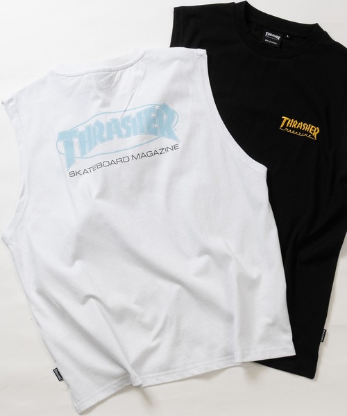 THRASHER(スラッシャー)の「【at】〔THRASHER/スラッシャー〕オーバルロゴ ヘビーウェイト ノースリーブ(タンクトップ・メンズ・ホワイト/アッシュグレー/ブラック・X-LARGE/LARGE/MEDIUM)」の1枚目の写真