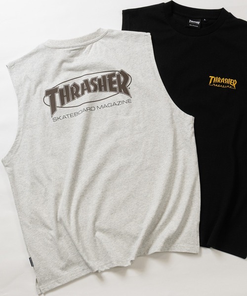 THRASHER(スラッシャー)の「【at】〔THRASHER/スラッシャー〕オーバルロゴ ヘビーウェイト ノースリーブ(タンクトップ・メンズ・ホワイト/アッシュグレー/ブラック・X-LARGE/LARGE/MEDIUM)」の3枚目の写真