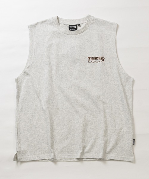 THRASHER(スラッシャー)の「【at】〔THRASHER/スラッシャー〕オーバルロゴ ヘビーウェイト ノースリーブ(タンクトップ・メンズ・ホワイト/アッシュグレー/ブラック・X-LARGE/LARGE/MEDIUM)」の14枚目の写真