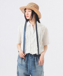 BEAMS BOY | ドビー フリル ショートスリーブ シャツ(シャツ/ブラウス)