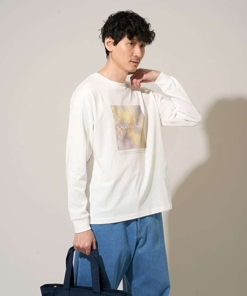 a.v.v(アーヴェヴェ)の「フォトグラファーコラボ ワイドシルエットカットソー(Tシャツ/カットソー・メンズ・ホワイト/チャコールグレー・46/48/50)」の22枚目の写真