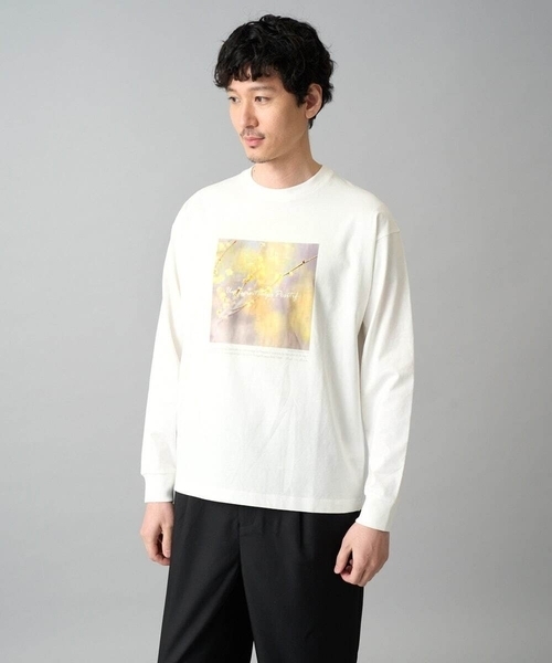 a.v.v(アーヴェヴェ)の「フォトグラファーコラボ ワイドシルエットカットソー(Tシャツ/カットソー・メンズ・ホワイト/チャコールグレー・46/48/50)」の15枚目の写真