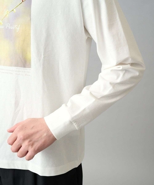 a.v.v(アーヴェヴェ)の「フォトグラファーコラボ ワイドシルエットカットソー(Tシャツ/カットソー・メンズ・ホワイト/チャコールグレー・46/48/50)」の19枚目の写真