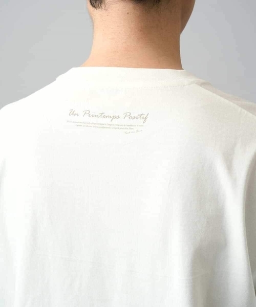a.v.v(アーヴェヴェ)の「フォトグラファーコラボ ワイドシルエットカットソー(Tシャツ/カットソー・メンズ・ホワイト/チャコールグレー・46/48/50)」の21枚目の写真