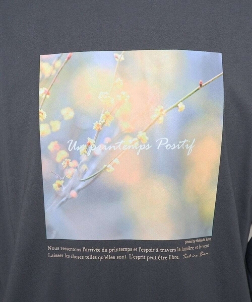 a.v.v(アーヴェヴェ)の「フォトグラファーコラボ ワイドシルエットカットソー(Tシャツ/カットソー・メンズ・ホワイト/チャコールグレー・46/48/50)」の5枚目の写真