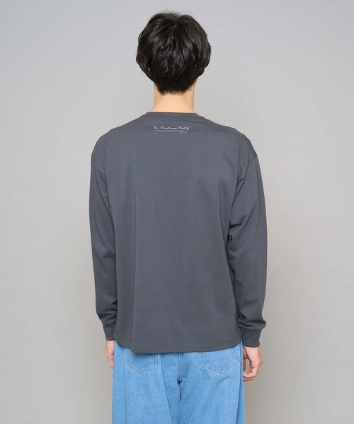 a.v.v(アーヴェヴェ)の「フォトグラファーコラボ ワイドシルエットカットソー(Tシャツ/カットソー・メンズ・ホワイト/チャコールグレー・46/48/50)」の9枚目の写真