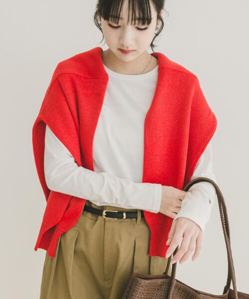 ITEMS URBANRESEARCH（アイテムズ アーバンリサーチ）の「ワンポイント刺シュウロンTシャツ（Tシャツ/カットソー・レディース・ピンク/オフホワイト/ブラウン/ベージュ・FREE）」の5枚目の写真