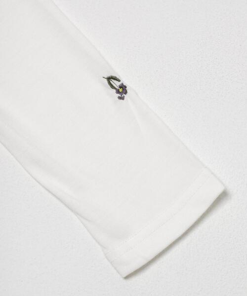 ITEMS URBANRESEARCH（アイテムズ アーバンリサーチ）の「ワンポイント刺シュウロンTシャツ（Tシャツ/カットソー・レディース・ピンク/オフホワイト/ブラウン/ベージュ・FREE）」の10枚目の写真