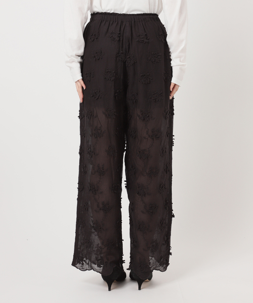 Spick & Span（スピックアンドスパン）の「crinkle crinkle crinkle sheer cotton 3D embroidery easy（その他パンツ・レディース・ブラック/ホワイト・FREE）」の15枚目の写真