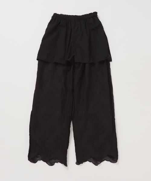 Spick & Span（スピックアンドスパン）の「crinkle crinkle crinkle sheer cotton 3D embroidery easy（その他パンツ・レディース・ブラック/ホワイト・FREE）」の22枚目の写真