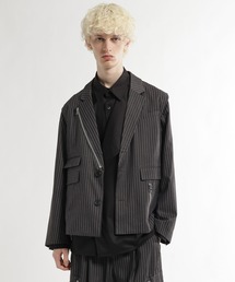 HARE | CLEAR TEXTURE ZIPデザインジャケット(HARE)(テーラードジャケット)