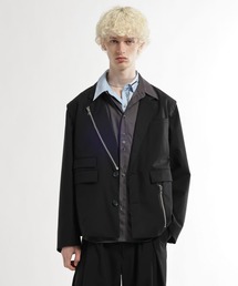 HARE | CLEAR TEXTURE ZIPデザインジャケット(HARE)(テーラードジャケット)