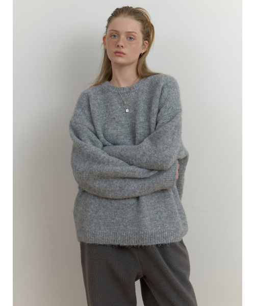 THEMITTEN(ザ・ミトン)の「Vert overfit knit (gray)(ニット/セーター・レディース・その他・FREE)」の1枚目の写真