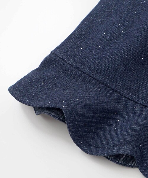 SLAP SLIP(スラップスリップ)の「リボン付きラメデニムスカパン(90~130cm)(デニムスカート・キッズ・ネイビー/ブルー・110cm/100cm/120cm/130cm/90cm)」の13枚目の写真