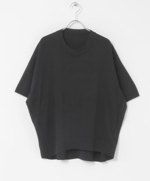 ITEMS URBANRESEARCH(アイテムズ アーバンリサーチ)の「『洗濯可』ニットTシャツ(ニット/セーター・レディース・グリーン/ブラック/チャコールグレー/オフホワイト・FREE)」の20枚目の写真