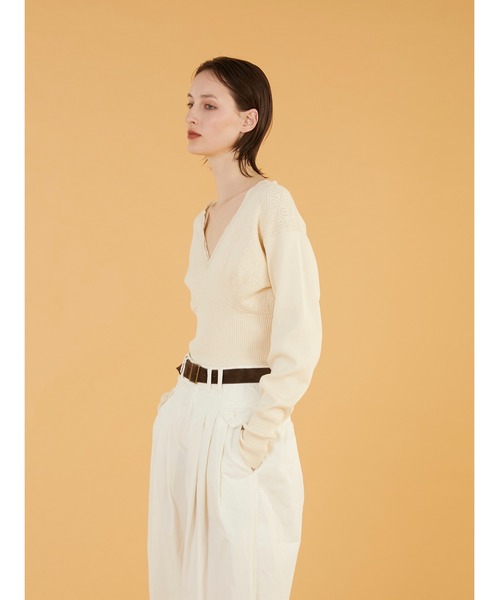 crinkle crinkle crinkle(クリンクルクリンクルクリンクル)の「【crinkle crinkle crinkle】geometric jacquard knit/ジオメトリックジャガードニット(ニット/セーター・レディース・ブラック/アイボリー・FREE)」の12枚目の写真