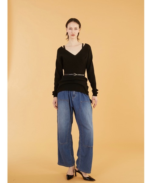 crinkle crinkle crinkle(クリンクルクリンクルクリンクル)の「【crinkle crinkle crinkle】geometric jacquard knit/ジオメトリックジャガードニット(ニット/セーター・レディース・ブラック/アイボリー・FREE)」の19枚目の写真