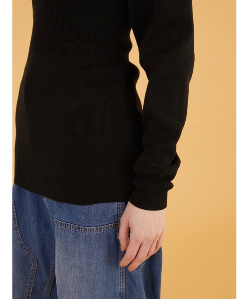 crinkle crinkle crinkle(クリンクルクリンクルクリンクル)の「【crinkle crinkle crinkle】geometric jacquard knit/ジオメトリックジャガードニット(ニット/セーター・レディース・ブラック/アイボリー・FREE)」の17枚目の写真