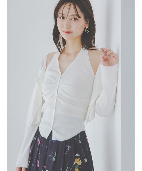 SNIDEL（スナイデル）の「ホルターキャミ&カーデアンサンブル（カーディガン/ボレロ・レディース・ミント/ホワイト/グレー・F）」の5枚目の写真