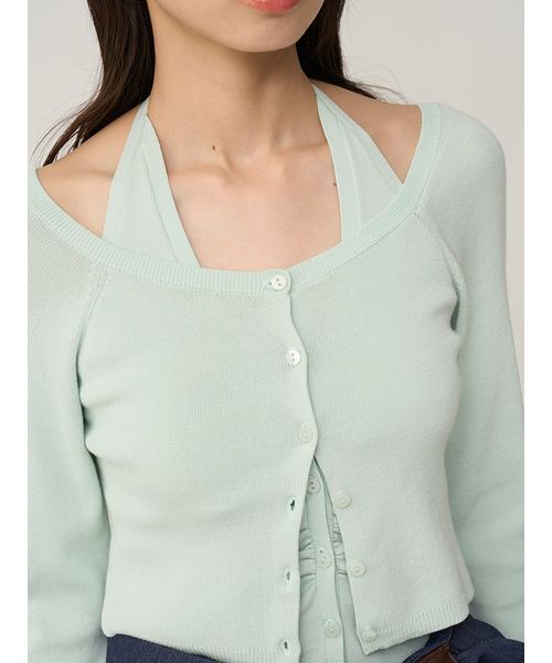 SNIDEL（スナイデル）の「ホルターキャミ&カーデアンサンブル（カーディガン/ボレロ・レディース・ミント/ホワイト/グレー・F）」の17枚目の写真