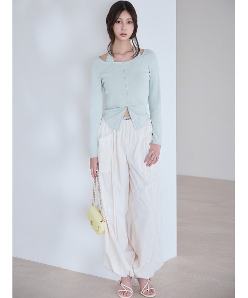 SNIDEL（スナイデル）の「ホルターキャミ&カーデアンサンブル（カーディガン/ボレロ・レディース・ミント/ホワイト/グレー・F）」の4枚目の写真