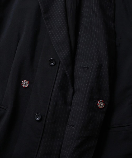 soe（ソーイ）の「【soe/ソーイ】Reworked Jacket（テーラードジャケット・メンズ・ブラック・2/1）」の4枚目の写真