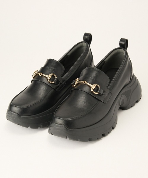 BARNYARDSTORM（バンヤードストーム）の「BARNYARDSTORM / 厚底スニーカーローファー【一部店舗限定サイズ】（スニーカー・レディース・ブラック・LL/L/M/S）」の3枚目の写真