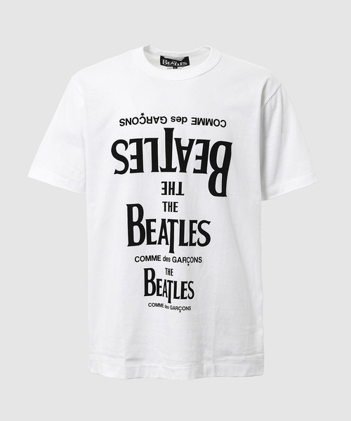 THE BEATLES COMME des GARCONS(ザ ビートルズ コムデギャルソン)の「THE BEATLES 「LOGO」 TEE(Tシャツ/カットソー・メンズ・ホワイト/ブラック・XXL/XL/L/M/S)」の1枚目の写真