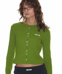 CRANK | マルチボタンカーディガン_オリーブ(カーディガン/ボレロ)