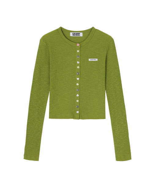 CRANK（クランク）の「マルチボタンカーディガン_オリーブ（カーディガン/ボレロ・レディース・その他・FREE）」の6枚目の写真