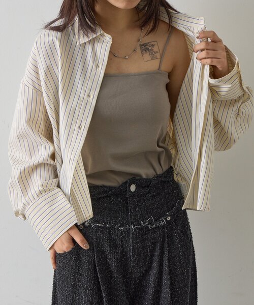 goocy（グーシー）の「【冷感】カップ付きキャミ（キャミソール・レディース・ブラック/ホワイト/ベージュ・FREE）」の3枚目の写真