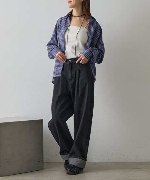 goocy（グーシー）の「【冷感】カップ付きキャミ（キャミソール・レディース・ブラック/ホワイト/ベージュ・FREE）」の6枚目の写真