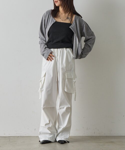 goocy（グーシー）の「【冷感】カップ付きキャミ（キャミソール・レディース・ブラック/ホワイト/ベージュ・FREE）」の9枚目の写真