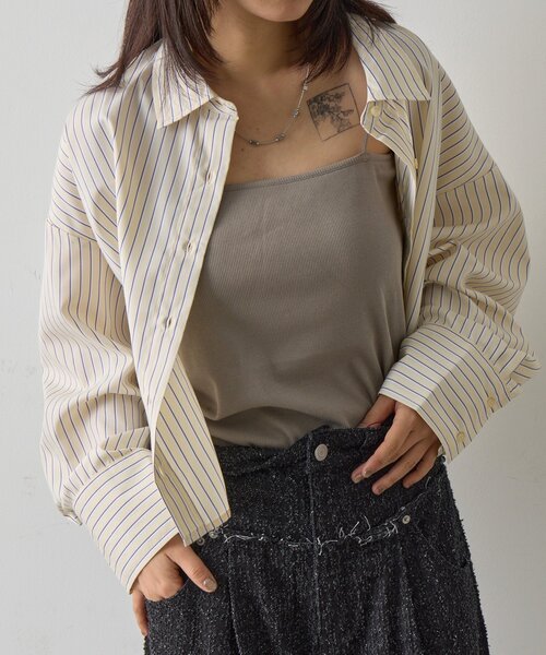 goocy（グーシー）の「【冷感】カップ付きキャミ（キャミソール・レディース・ブラック/ホワイト/ベージュ・FREE）」の13枚目の写真