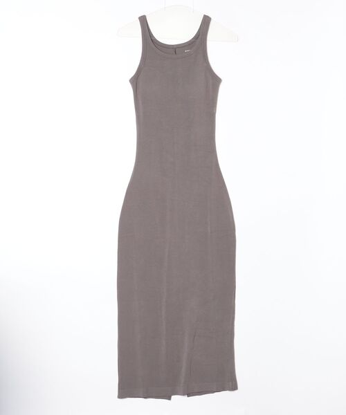 ROYAL FLASH(ロイヤルフラッシュ)の「determ/ デターム/Collagen Ribbed Open-Back Tank Dress(ワンピース・レディース・ブラック/グレー・S/XS)」の2枚目の写真