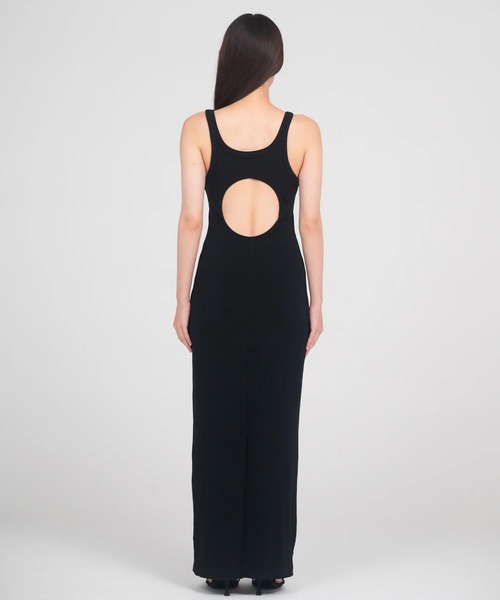 ROYAL FLASH(ロイヤルフラッシュ)の「determ/ デターム/Collagen Ribbed Open-Back Tank Dress(ワンピース・レディース・ブラック/グレー・S/XS)」の5枚目の写真