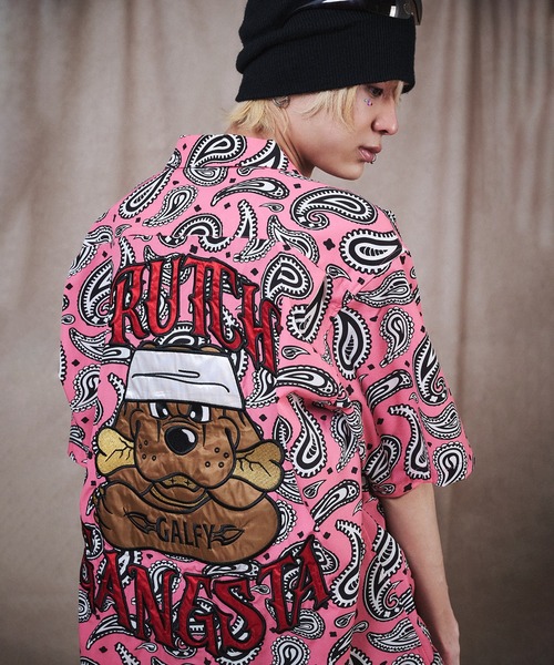 GALFY(ガルフィー)の「GALFY-俺らホ~ミ~SETUP(セットアップ・メンズ・ブルー/ブラック/ピンク・L/XL)」の15枚目の写真