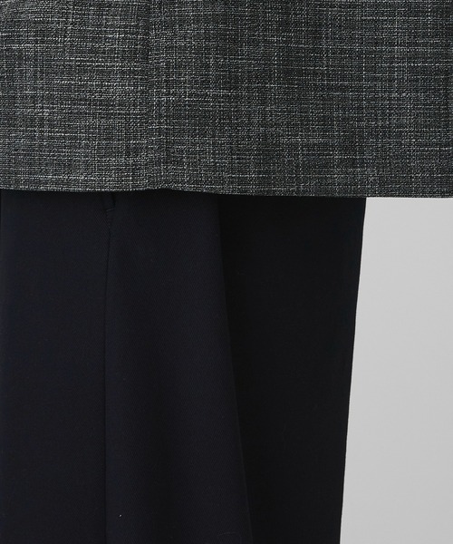 UNITED TOKYO（ユナイテッドトウキョウ）の「【着心地抜群】Slab Tweed カバーオールシャツ　｜レーヨン/伸縮性/羽織り/通気性/薄手（カバーオール・メンズ・ネイビー/ライトグレー/ブラック・1/2）」の22枚目の写真