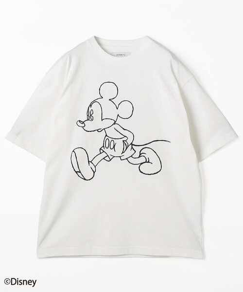 Johnbull(ジョンブル)の「JOHNBULL/ジョンブル MICKEY MOUSE Embroidery フロント 刺繍 半袖 Tシャツ / JT261C42 / ミッキーマウス(Tシャツ/カットソー・レディース・チャコールグレー/ホワイト・SMALL)」の1枚目の写真