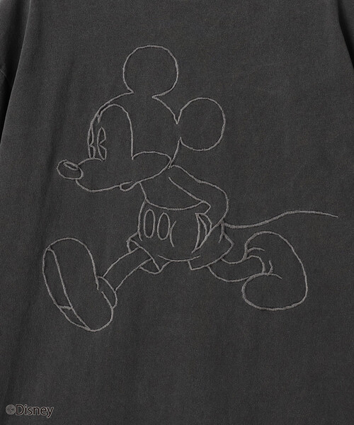 Johnbull(ジョンブル)の「JOHNBULL/ジョンブル MICKEY MOUSE Embroidery フロント 刺繍 半袖 Tシャツ / JT261C42 / ミッキーマウス(Tシャツ/カットソー・レディース・チャコールグレー/ホワイト・SMALL)」の8枚目の写真