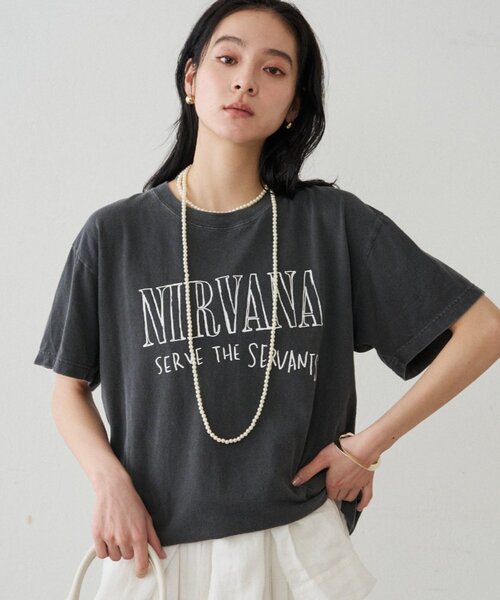 LOUNGEDRESS(ラウンジドレス)の「【GOOD ROCK SPEED】NIRVANA T(Tシャツ/カットソー・レディース・ブラック・FREE)」の7枚目の写真