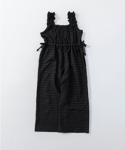 BRANSHES（ブランシェス）の「【おそろい】カットジャガードサロペット（サロペット/オーバーオール・キッズ・アイボリー/ブラック・90/130/140/150/100/120/110）」の13枚目の写真