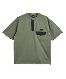 【TAION(タイオン)】〈ユニセックス〉ノンダウン マウンテン ヘンリーネック ポケット Tシャツ