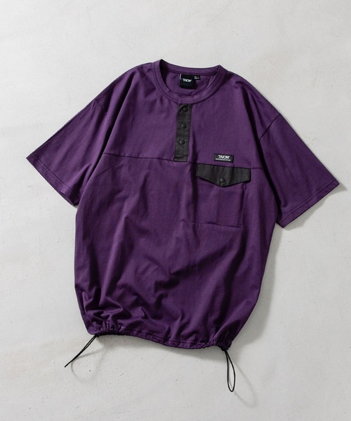 TAION（タイオン）の「【TAION(タイオン)】〈ユニセックス〉ノンダウン マウンテン ヘンリーネック ポケット Tシャツ（Tシャツ/カットソー・メンズ・ホワイト/ブラック系その他7/マスタード/ダークネイビー/その他6/ダークオリーブ/ダークパープル/カーキ/ダークグリーン・2XL/M/S/XL/L/3XL）」の7枚目の写真