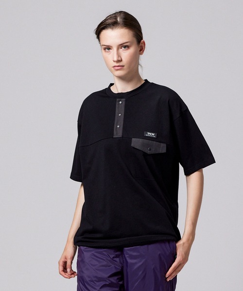 TAION（タイオン）の「【TAION(タイオン)】〈ユニセックス〉ノンダウン マウンテン ヘンリーネック ポケット Tシャツ（Tシャツ/カットソー・メンズ・ホワイト/ブラック系その他7/マスタード/ダークネイビー/その他6/ダークオリーブ/ダークパープル/カーキ/ダークグリーン・2XL/M/S/XL/L/3XL）」の19枚目の写真