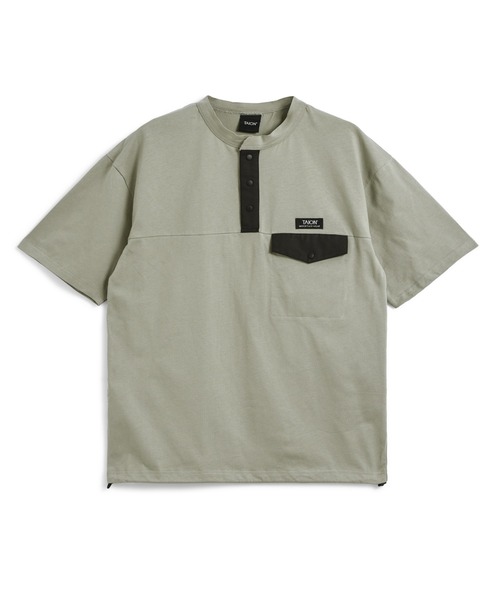 TAION（タイオン）の「【TAION(タイオン)】〈ユニセックス〉ノンダウン マウンテン ヘンリーネック ポケット Tシャツ（Tシャツ/カットソー・メンズ・ホワイト/ブラック系その他7/マスタード/ダークネイビー/その他6/ダークオリーブ/ダークパープル/カーキ/ダークグリーン・2XL/M/S/XL/L/3XL）」の14枚目の写真