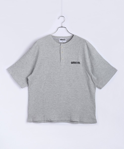 76(セブンティシックス)の「76 / ナナロク ワッフル ヘンリーネック 半袖Tシャツ ワンポイント刺繍(Tシャツ/カットソー・メンズ・オフホワイト/杢グレー/ブラック・L/M)」の4枚目の写真
