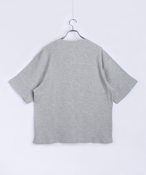 76(セブンティシックス)の「76 / ナナロク ワッフル ヘンリーネック 半袖Tシャツ ワンポイント刺繍(Tシャツ/カットソー・メンズ・オフホワイト/杢グレー/ブラック・L/M)」の5枚目の写真