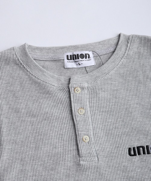 76(セブンティシックス)の「76 / ナナロク ワッフル ヘンリーネック 半袖Tシャツ ワンポイント刺繍(Tシャツ/カットソー・メンズ・オフホワイト/杢グレー/ブラック・L/M)」の7枚目の写真